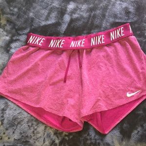 Pink nike shorts